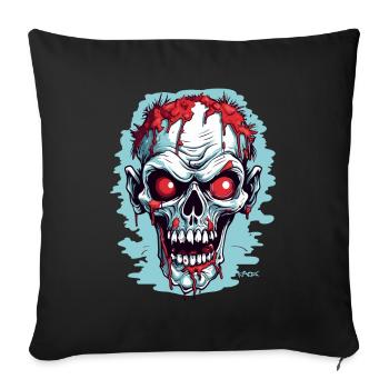 Another zombie skull - Sofa pillowcase 17,3'' x 17,3'' (45 x 45 cm) - black - Front
