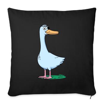 The One-Eyed Goose - Sofa pillowcase 17,3'' x 17,3'' (45 x 45 cm) - black - Front