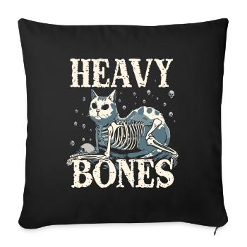 Heavy Boned Cat - Sofa pillowcase 17,3'' x 17,3'' (45 x 45 cm) - black - Front