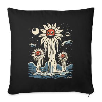 Anxious Night Sunflowers - Sofa pillowcase 17,3'' x 17,3'' (45 x 45 cm) - black - Front