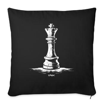 King of Chess - Sofa pillowcase 17,3'' x 17,3'' (45 x 45 cm) - black - Front
