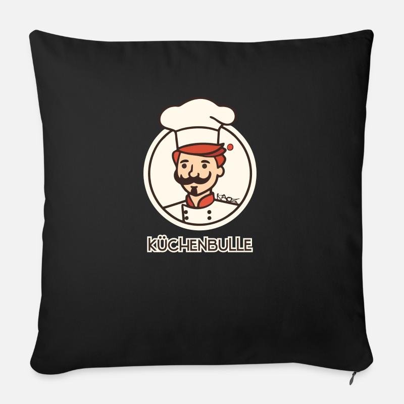 Küchen Bulle Koch - Sofakissenbezug 45 x 45 cm - Schwarz