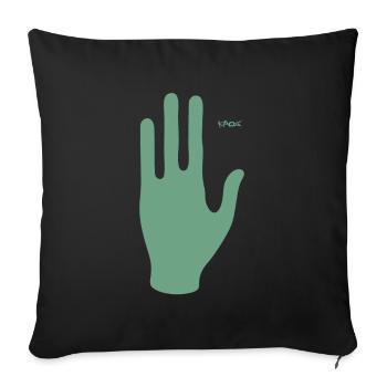 We come in peace, hand of an alien - Sofa pillowcase 17,3'' x 17,3'' (45 x 45 cm) - black - Front