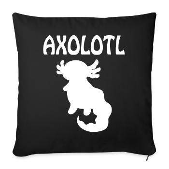 Axolotl - Sofa pillowcase 17,3'' x 17,3'' (45 x 45 cm) - black - Front