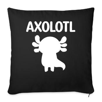 Axolotl - Sofa pillowcase 17,3'' x 17,3'' (45 x 45 cm) - black - Front