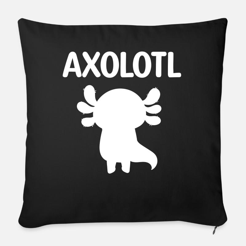 Axolotl - Housse de coussin décorative 45 x 45 cm - noir