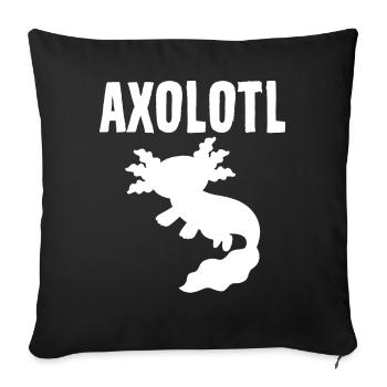 Axolotl - Sofa pillowcase 17,3'' x 17,3'' (45 x 45 cm) - black - Front