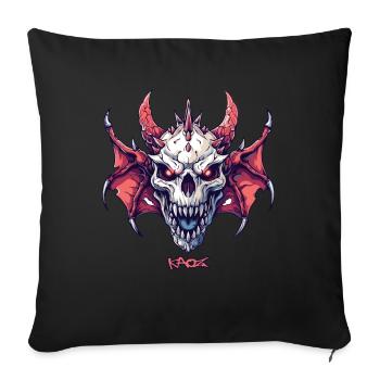 A Dragon Skull Dragon Skull - Sofa pillowcase 17,3'' x 17,3'' (45 x 45 cm) - black - Front