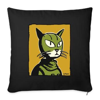 Un chat unique pour vous - Housse de coussin décorative 45 x 45 cm - noir - Devant