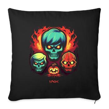Trio d'horreur d'Halloween - Housse de coussin décorative 45 x 45 cm - noir - Devant