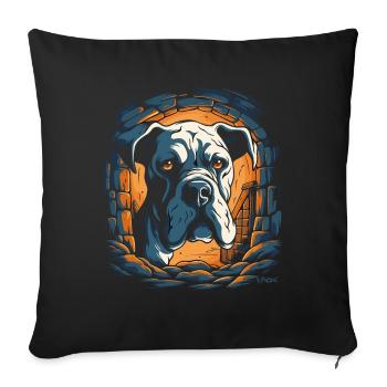 The Cool Dungeon Dog - Sofa pillowcase 17,3'' x 17,3'' (45 x 45 cm) - black - Front