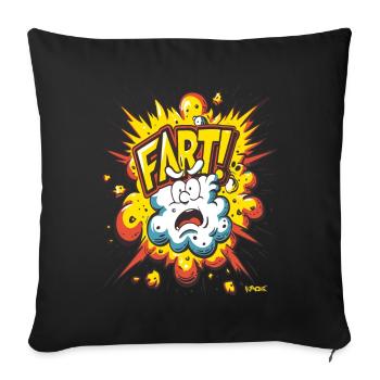 Super Dessin Animé Pet Bang - Housse de coussin décorative 45 x 45 cm - noir - Devant