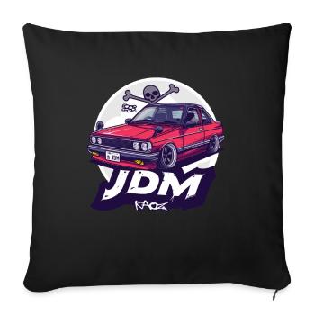 Japanese Classic: Retro JDM Sports Car - Sofa pillowcase 17,3'' x 17,3'' (45 x 45 cm) - black - Front