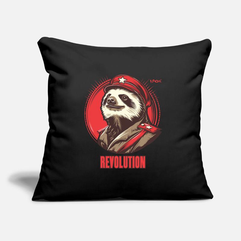 Parody Communism Sloth Comrade Revolution Sofa pillowcase 17,3'' x 17,3'' (45 x 45 cm)