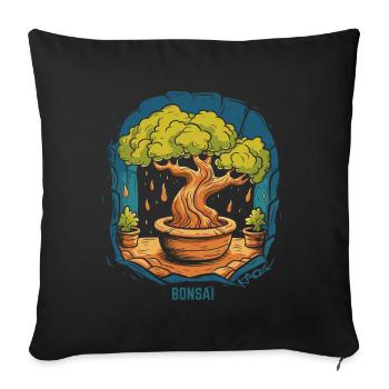 Bonsai - Sofa pillowcase 17,3'' x 17,3'' (45 x 45 cm) - black - Front