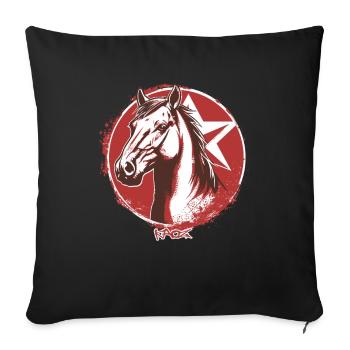 Cheval de propagande Big Star - Housse de coussin décorative 45 x 45 cm - noir - Devant
