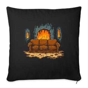 The Sofa of Dungeon Hell - Sofa pillowcase 17,3'' x 17,3'' (45 x 45 cm) - black - Front