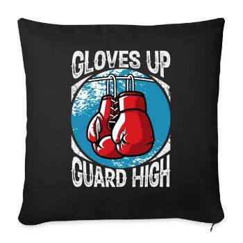 Gants Up Guard High Boxing - Housse de coussin décorative 45 x 45 cm - noir - Devant