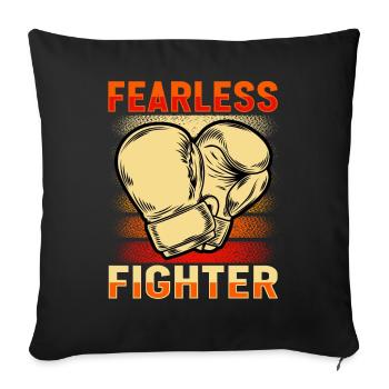 Furchtloser Kämpfer - Sofakissenbezug 45 x 45 cm - Schwarz - Vorne