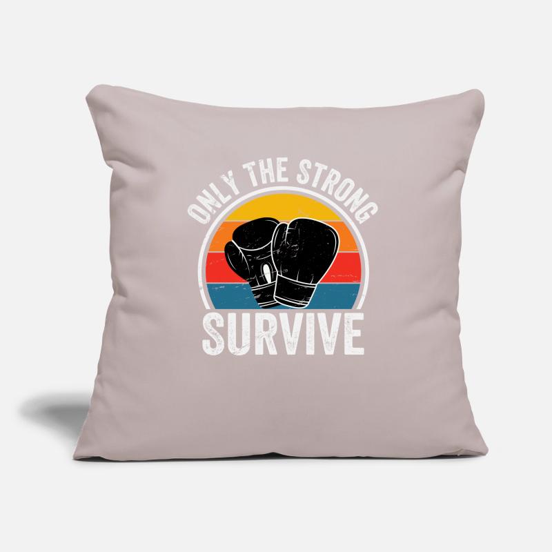 Only the strong Survive Boxing Sofa pillowcase 17,3'' x 17,3'' (45 x 45 cm)