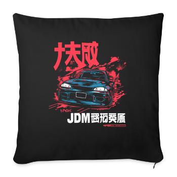 JDM Street Racing 90s Sports Car from Japan - Sofa pillowcase 17,3'' x 17,3'' (45 x 45 cm) - black - Front