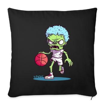 Funny Candy Colors Zombie Basketball Player - Sofa pillowcase 17,3'' x 17,3'' (45 x 45 cm) - black - Front