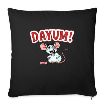 Merde, , Dayum Mouse - Housse de coussin décorative 45 x 45 cm - noir - Devant