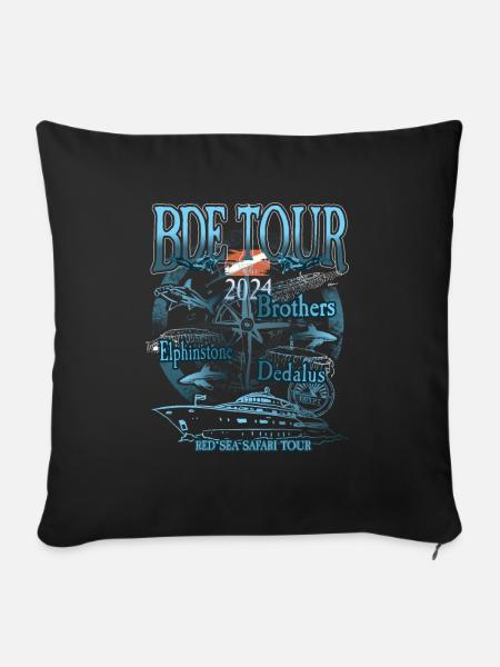 2024 BDE Tauchen Tour Elphinstone Dedalus Brothers - Sofakissenbezug 45 x 45 cm - Schwarz