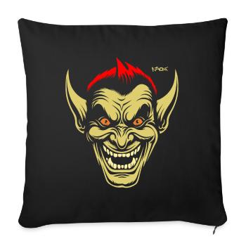 Cool and evil goblin - Sofa pillowcase 17,3'' x 17,3'' (45 x 45 cm) - black - Front