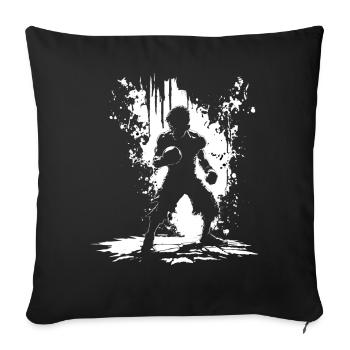Boxing - Sofa pillowcase 17,3'' x 17,3'' (45 x 45 cm) - black - Front