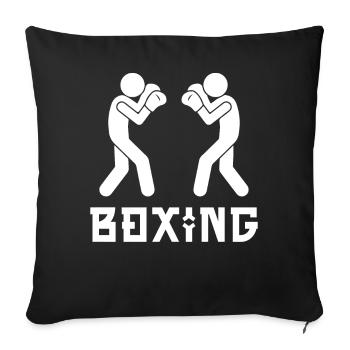 Boxing - Sofa pillowcase 17,3'' x 17,3'' (45 x 45 cm) - black - Front
