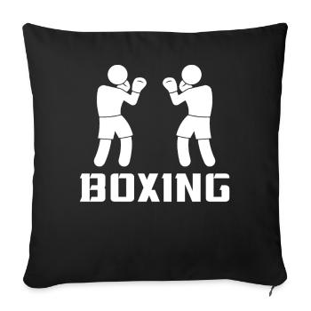 Boxing - Sofa pillowcase 17,3'' x 17,3'' (45 x 45 cm) - black - Front