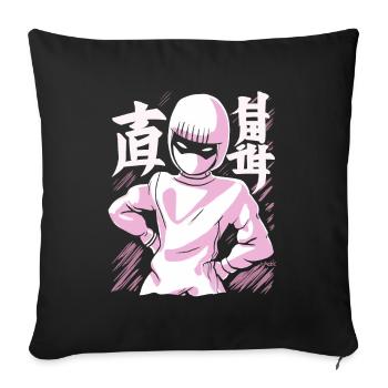 Voir le règne du ninja rose - Housse de coussin décorative 45 x 45 cm - noir - Devant