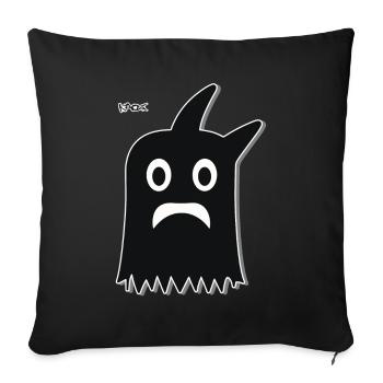 Black Funny Cartoon Ghost - Sofa pillowcase 17,3'' x 17,3'' (45 x 45 cm) - black - Front