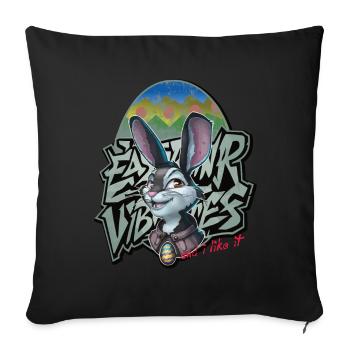 Easter Bunny Easter Spring Feelings Graffiti Gift - Sofa pillowcase 17,3'' x 17,3'' (45 x 45 cm) - black - Front