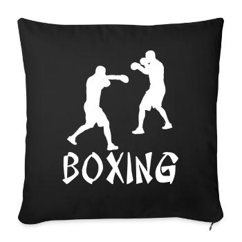 Boxing - Sofa pillowcase 17,3'' x 17,3'' (45 x 45 cm) - black - Front