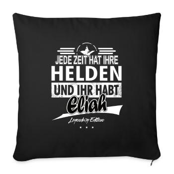 Every era has its heroes You have Elijah - Sofa pillowcase 17,3'' x 17,3'' (45 x 45 cm) - black - Front