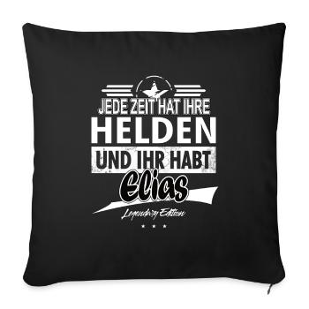 Every era has its heroes You have Elijah - Sofa pillowcase 17,3'' x 17,3'' (45 x 45 cm) - black - Front