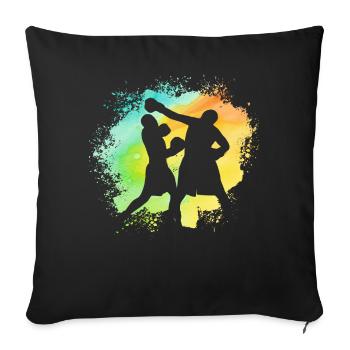 Boxer Retro Boxing - Sofa pillowcase 17,3'' x 17,3'' (45 x 45 cm) - black - Front