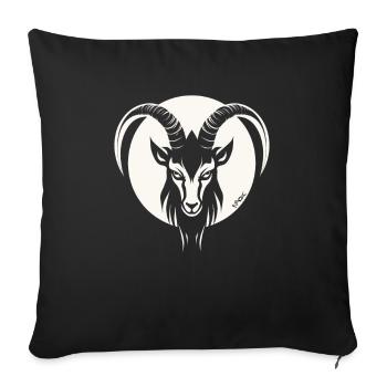 The motif of a billy goat, a goat - Sofa pillowcase 17,3'' x 17,3'' (45 x 45 cm) - black - Front