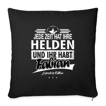 Chaque époque a ses héros Vous avez Fabian - Housse de coussin décorative 45 x 45 cm - noir - Devant