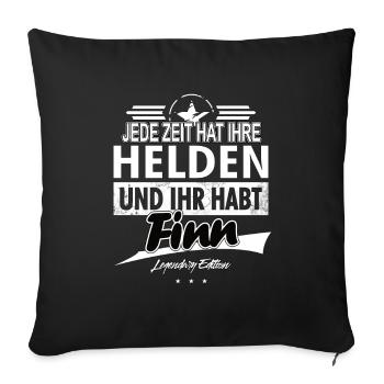 Every era has its heroes You've got Finn - Sofa pillowcase 17,3'' x 17,3'' (45 x 45 cm) - black - Front