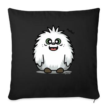 Hello little funny, adorable monster - Sofa pillowcase 17,3'' x 17,3'' (45 x 45 cm) - black - Front