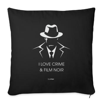 Love of Crime and Film Noir: A Detective - Sofa pillowcase 17,3'' x 17,3'' (45 x 45 cm) - black - Front