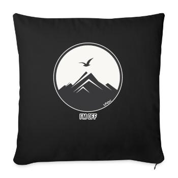 Libre comme l’air : nature, montagne, plein air - Housse de coussin décorative 45 x 45 cm - noir - Devant