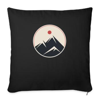 Nature simple et minimaliste - Housse de coussin décorative 45 x 45 cm - noir - Devant