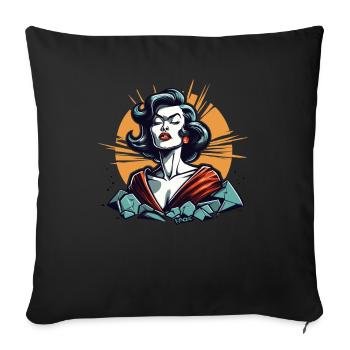 Strict Mother Nature - Sofa pillowcase 17,3'' x 17,3'' (45 x 45 cm) - black - Front