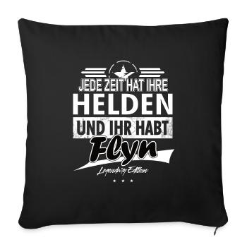 Chaque époque a ses héros Vous avez Flyn - Housse de coussin décorative 45 x 45 cm - noir - Devant