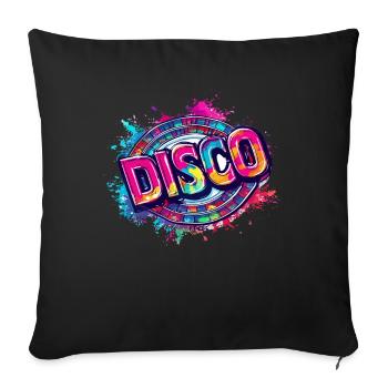 Super cooles Disco-Design - Sofakissenbezug 45 x 45 cm - Schwarz - Vorne