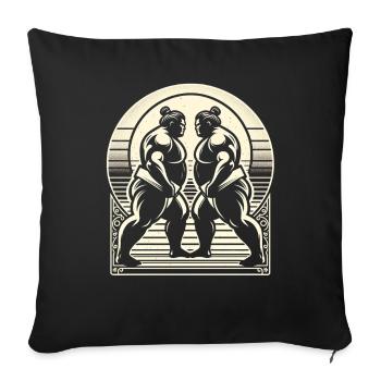 Sumo - Sofa pillowcase 17,3'' x 17,3'' (45 x 45 cm) - black - Front